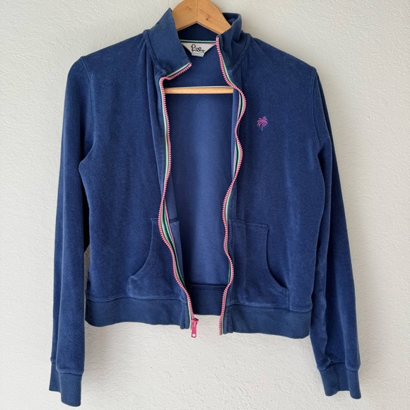 Lilly Pulitzer Y2K Velour Track Performance Jacket - Picture 2 of 11